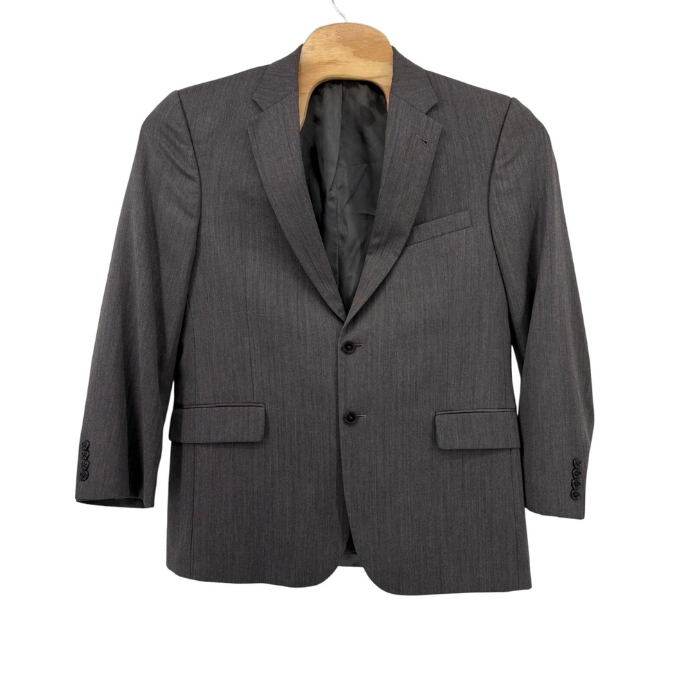 Jos A‎ Bank Signature Collection Men's Gray 100% Wool Tailored Fit Blazer 42R